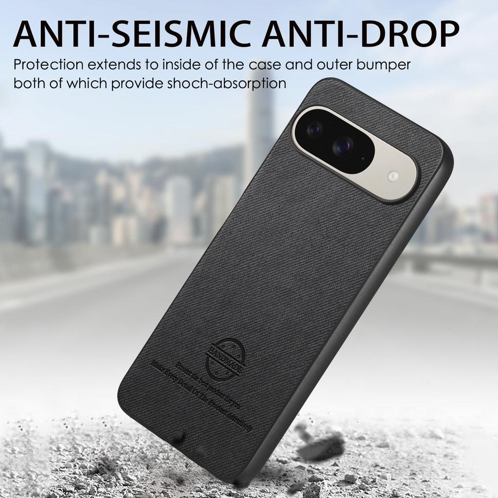 For Google Pixel 10 Pro/10/9 Pro/9 Leather Phone  Back Cover with Cloth Texture