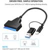 SATA zu USB 3.0/Type-C Adapter Sata-Kabel 2,5/3,5 Zoll SSD HDD SATA III Festplattenlaufwerk mit 12V/2A Netzteil