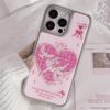 Zhitai iPhone 16 Electroplated Drip Glue Pink Case with Silver Edges for iPhone 12 Pro