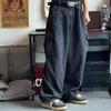 Baggy Jeans Men Black Wide Denim Pants Oversize Cargo Korean Fashion Male Clothes Streetwear Trousers Sweatpants