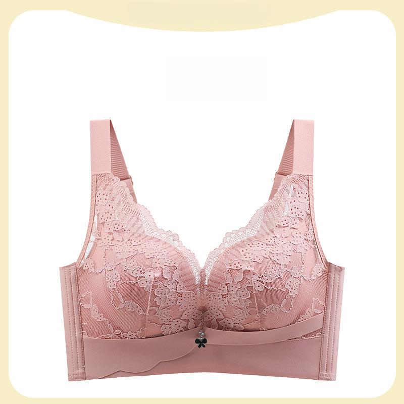 Adjustable Bra Women's Plus Size Bra Women's Underwire Bra Thin Design Gathered Bra Double Breast Support Anti Sagging Bra