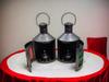 Nautical Boat Lanterns (Set of 2): Red & Green Fresnel Lens Oil Lamps