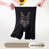 Black High-Waisted Tummy Control Shaping Pants with Seamless Butt Lifting Lace
