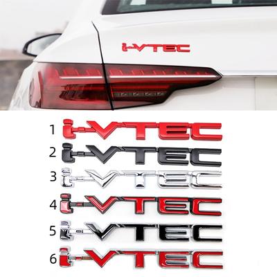 3D Chrome Metal Car Letters Rear Trunk Badge Emblem IVTEC Logo I VTEC Sticker For City Civic Accord Jazz CRV Accessories