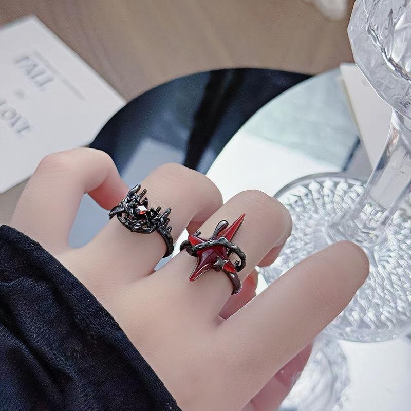 Halloween Themen Dunkle Atmosphäre Geist Spinne Persönlichkeitsring Geschlechtslos Punk Nische Trendiger Cooler Ring