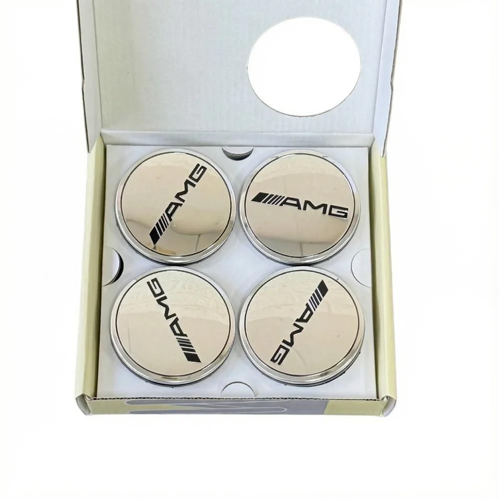 4PCS 75mm Floating Wheel Center Hub Caps Cover for Mercedes-Benz B/C/E/S Class a C200L GLC GLK CLA Car Accessories