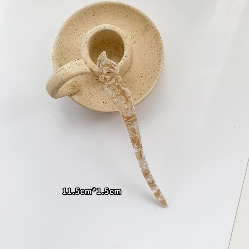 Mode Haarstäbe Haarspangen für Frauen Bunte Marmorstruktur Acetat Haarspange Mädchen Haaraccessoires Haarstäbe Neu