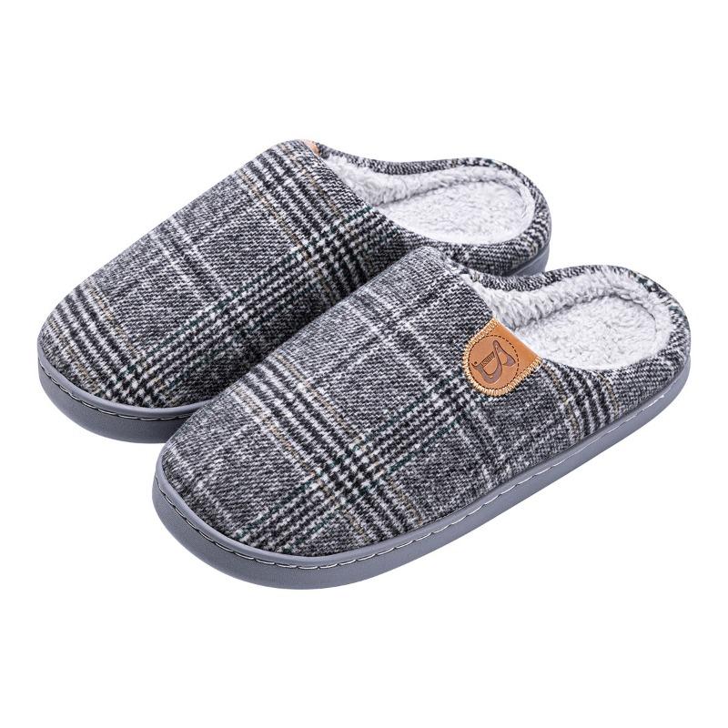 Extra Large Size Cotton Slippers Men's Autumn and Winter New Indoor Home 46 Thick Bottom Non-slip 47 Thermal Slippers