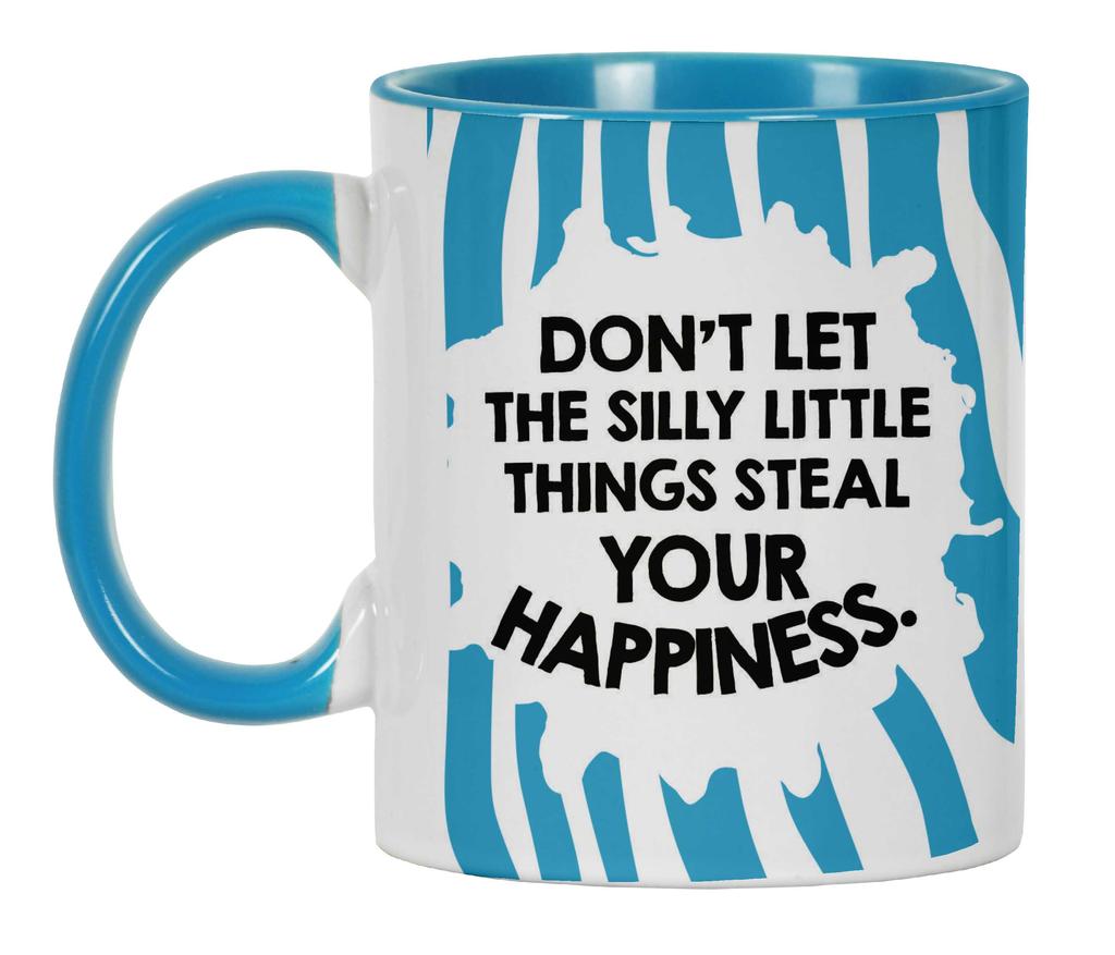 Inkdotpot Don't Let The Silly Little Things Steal Your Happiness 11 Oz Ceramic Coffee Mug Funny Quotes Employee Boss Coworkers Birthday