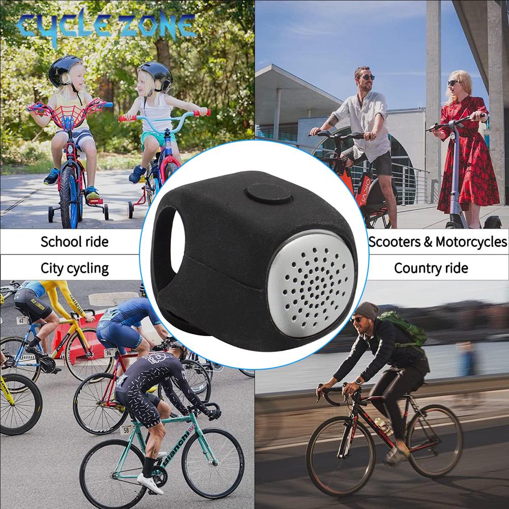 Electric Bicycle Bike Horn 3 Sound Modes Motorcycle Cycling Warning Bell Loud Handlebar Horn for MTB Road Cycling Safe Riding