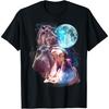 3 Moon Hippo Funny Hippopotamus Graphic Animal Lover Humor T-Shirt