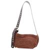 Maxime Metal Finish Adjustable Shoulder Strap Calfskin Shoulder Bag Small Women Shoulder Bag Chocolate 4803001CWL007ED402