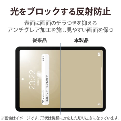 ELECOM iPad 10.9 10th Generation (2022 Model) Protective Film Paper Texture Paper Feel Anti-Reflection High Quality Paper Type TB-A22RFLAPL Clear