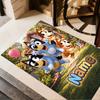 Beach Friends Adventure Personalized Text Floor Mat Perfect for Living Rooms Dormitory Game Room Balcony Anti-slip Rug Anime Office Decor