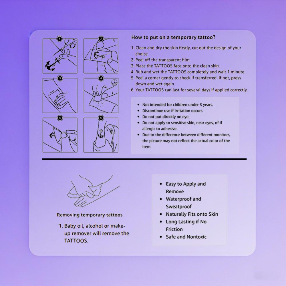 3pcs Temporary Tattoo Black And Grey Realism Demon Bat Skull Skull With Cat Skull With Eagle And Snake For Arms Thighs