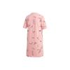 Adidas All Over Print Round Neck Casual Short Sleeve Dress Women Dresses Pink GJ7104