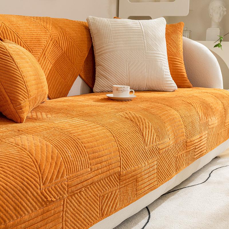 

Простая современная подушка для дивана, универсальная нескользящая подушка для сиденья Four Seasons, чехол для дивана из синели 70*70cm