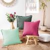 Coussin - Evea - Sauge - 45 x 45 cm - Déhoussable - Franges