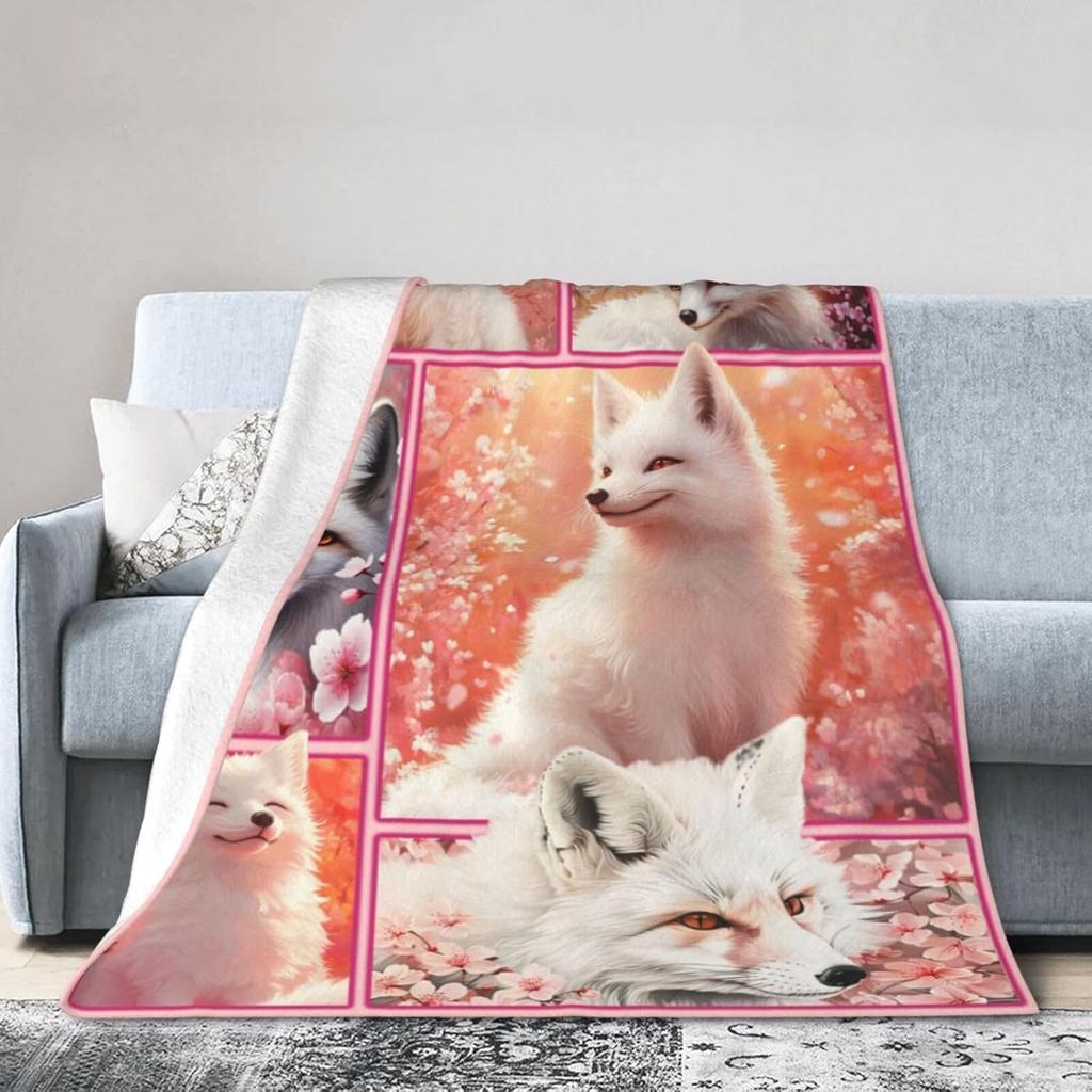 Funny Corgi Throw Blanket Soft Kawaii Dog Plush Cozy Flannel Fleece Decor for Adults Kids Dog Lover x Inch