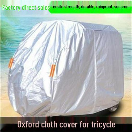 Sheng Hao Electric Tricycle Car Cover: Thickened Sunshade Protection Silver Aluminum 2.5*1.3*1.7 xs