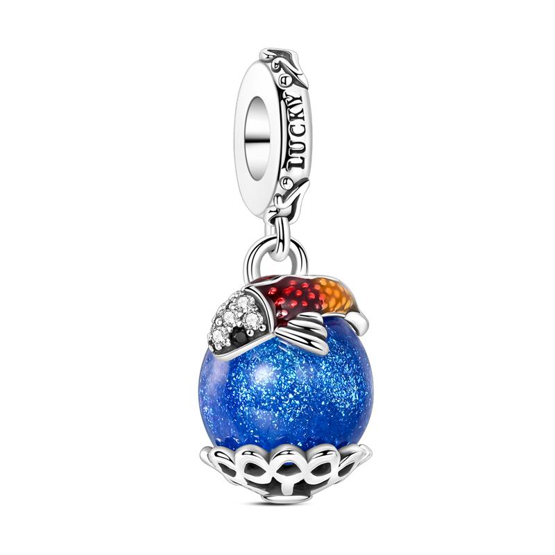 Nowe Koraliki Charms Platerowane Miedzią Pasują Bransoletka Dla Kobiety Biżuteria DIY Kwiat Lotosu Księżyc Pizza Oryginalne Zawieszki