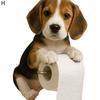 Wall Mount Toilet Paper Holder Easy To Install Dog Shape Design Funny 3D Printed Towel Holder Paper Rack Bathroom Decoration