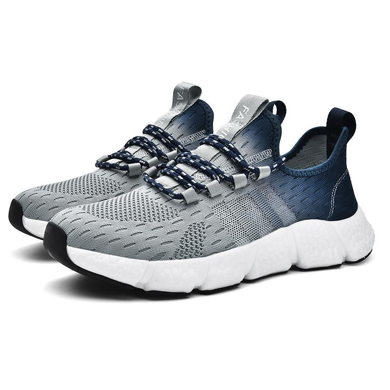 

Весенне-осенние легкие мужские кроссовки большого размера «попкорн», из дышащей сетки с плетением «муха», на мягкой подошве, для бега, спорта, путешествий 44