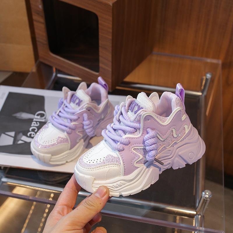 Spring and Summer Girls' Medium and Large Children's Shoes, Children's Shoes, Girls' Lightweight Breathable Sports Shoes
