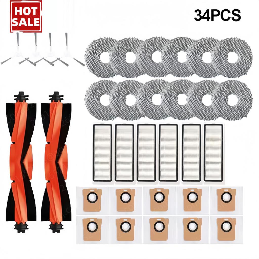 For Xiaomi Robot Vacuum X20 + / X20 Plus Dust Bag Mop Cloth Accessories Main Side Brush Hepa Filter Replacement Parts