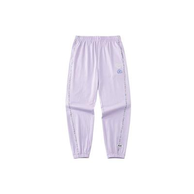 Loose Cuffed Sports Pants Women Bottoms Purple 962228715-3