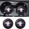 2pcs Car Logo Cup Holder Mat Coaster for 1JHW Mustang ST Shelby Fiesta Transit Ecosport Galaxy Focus Mondeo Explorer Accessories KHE1
