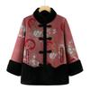 Grandma wear old women's clothing winter cotton-padded jacket mother in the elderly coat old lady fleece thickened cotton-padded jacket