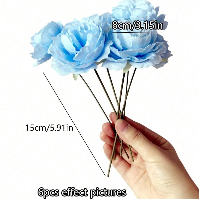 1Pcs Artificial Peony Flower Heads Rose Red Faux Flower Silk Artificial Flower Heads Simulated Penoy For Wedding Party Decoration, Cake Decoration
