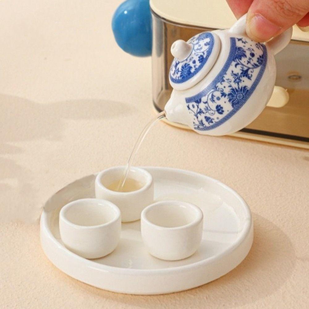 40ml Flower Porcelain Teapot Chinese Style Exquisite Mini Ceramic Teapot Ornaments Home Decoration Traditional