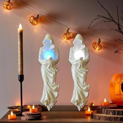 Geest Beeldje Halloween Geest Beeldje Knuffelende Lamp Hars Gotische Ornamenten Tafelblad Donkere Kunst Voor Klasgenoten Kinderen Tieners Volwassenen