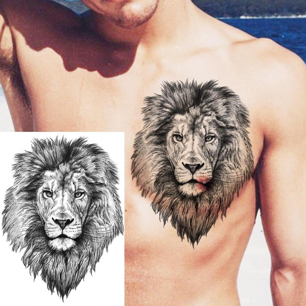 Realistic Long-lasting Animal Head Temporary Tattoo Stickers