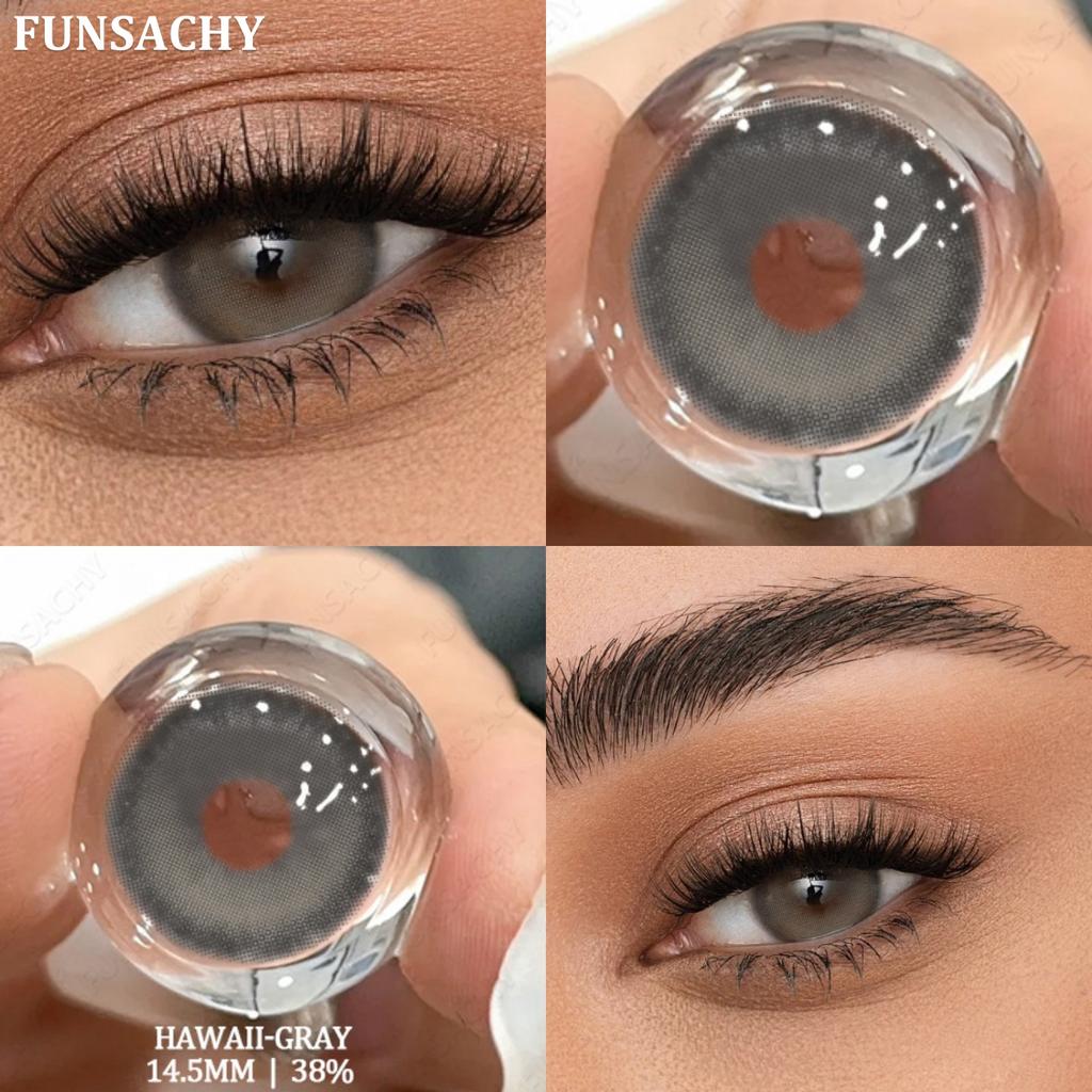 Funsachy 1 Paar natürliche farbige Kontaktlinsen für Augen, kosmetische farbige Linsen, braune Kontaktlinsen, Jahres-Beauty-Farblinsen-Augen