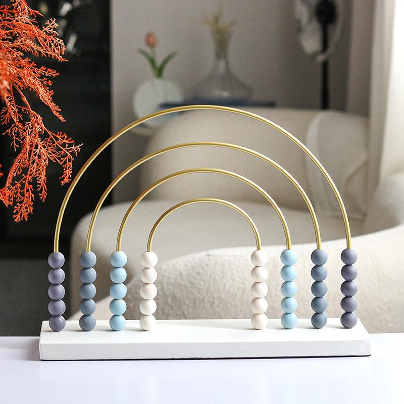 Modern Simple Creative Arched Ball Beads Ornaments Living Room Children's Model Room Office TV Cabinet Decorations