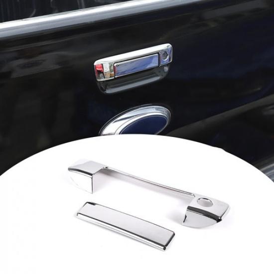 ABS Silver Tailgate Door Handle Bowl Decor Cover Trim For Ford Ranger 2015-