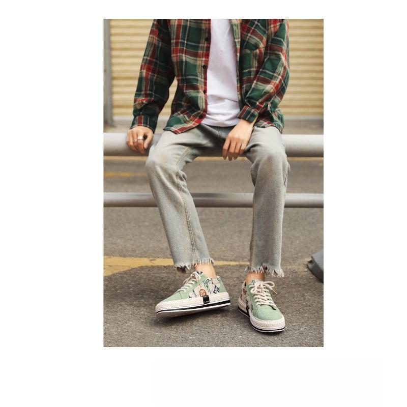 Breathable Mens Casual Shoes Outdoor Mens Canvas Shoes Trendy Male Vulcanized Shoes 2025 New Comfortable Zapatillas De Hombre