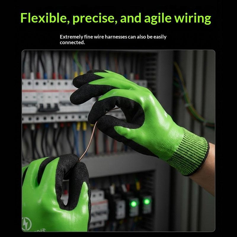 Electrician Insulated Work Gloves 1000V 400V Waterproof Non-slip Breathable for Electrical Testing Operation