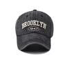 High Embroidery Snapback Hat for Men Vintage Black Green Washed Baseball Caps for Women