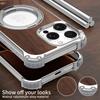 For iPhone 16 Pro Max Magnetic Case Wood + Metal Boardless Phone Back Cover with Ring Kickstand