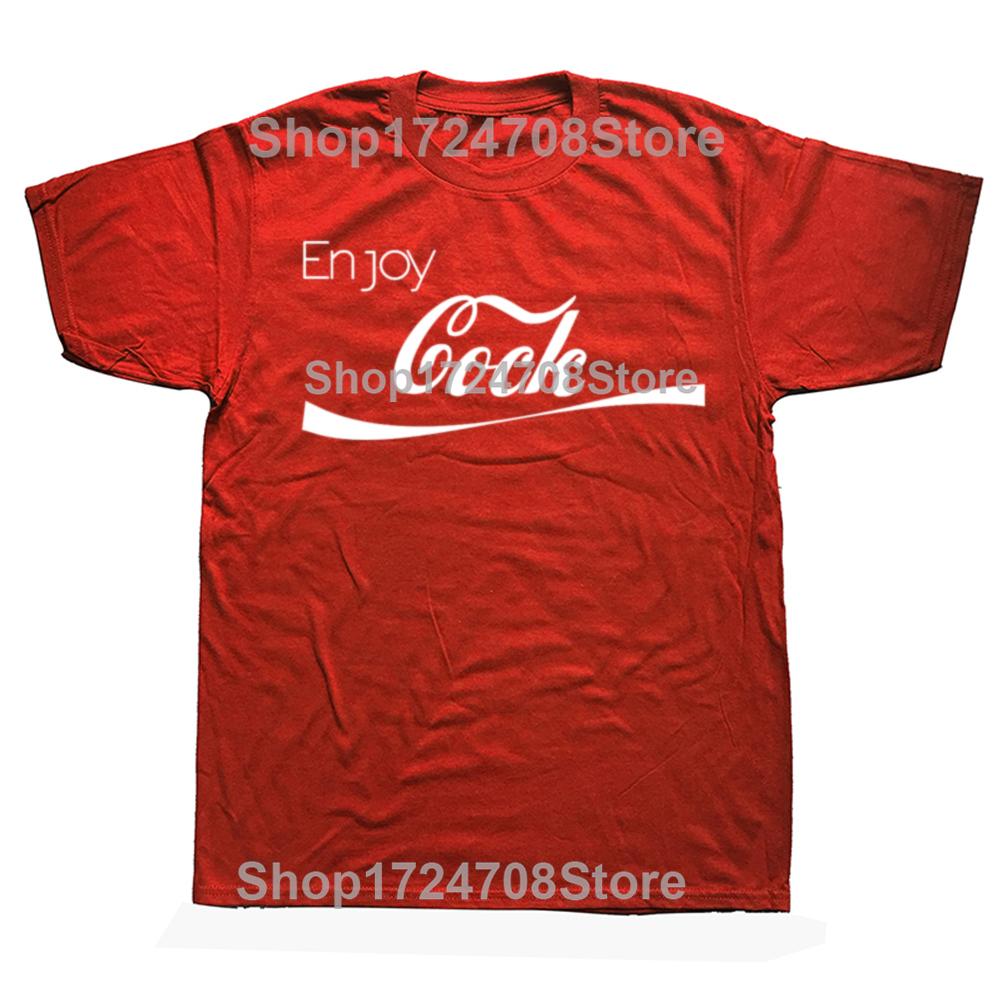Funny Enjoy Cock Graphic T-shirts Men Women s Fashion Casual Tshirt 100% Cotton Loose Oversized Chicken Farm Anime T Shirt S