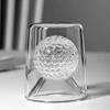 Creative Clear Glass Cup 3D Rugby/Golf Ball Shape Whiskey Beer Cup Mini Whisky Dispenser  Drinking