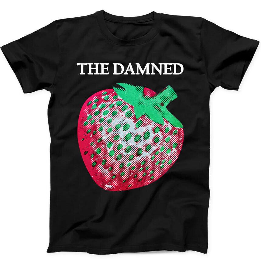 The Damned Strawberries Punk Rock Music Gift Black T Shirt 244