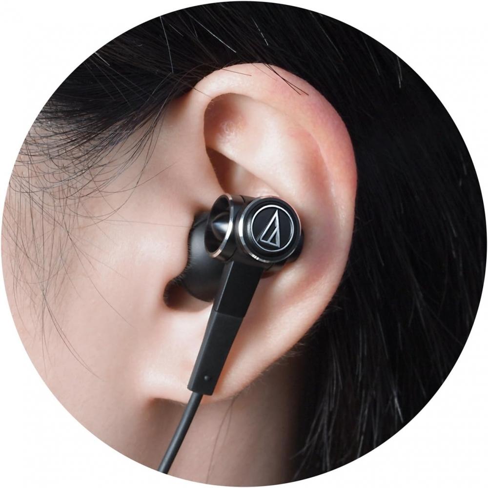 Audio Technica Audio Technica Solid Bass Canal Earphones Black Ath Cks1000 Black