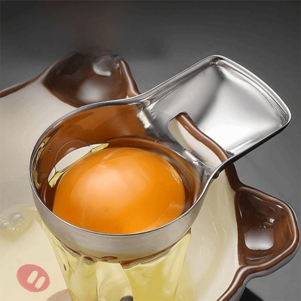 Stainless Steel Egg Yolk Filter Professional Egg White Divider Egg Yolk Separator Spoon  Household