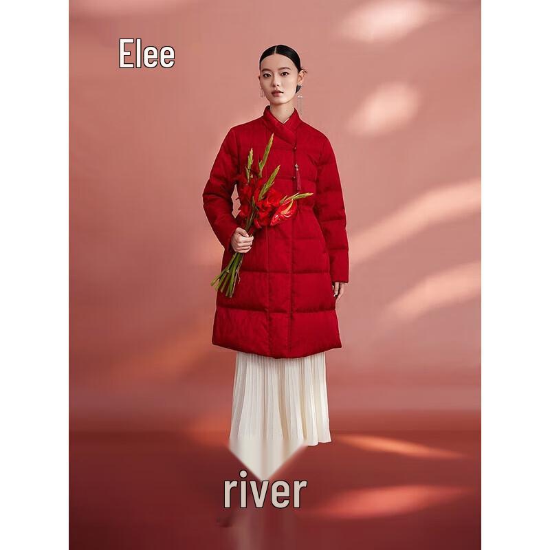 Ailaiyi 2025 Neue Damen Lang Daunenjacke im Chinesischen Stil