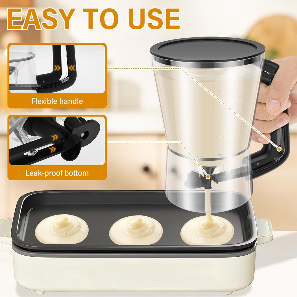 Teigseparator Pfannkuchenteigspender Halterung Keks Kuchen Waffeln Teig Trichter Gebäckteig Spender Backform Küchenwerkzeug